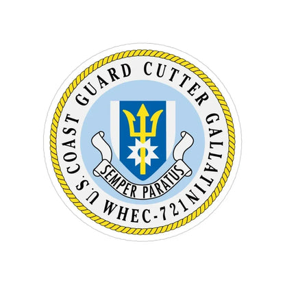 US Coast Guard Cutter Gallatin WHEC 721 (U.S. Coast Guard) Transparent STICKER Die-Cut Vinyl Decal 4 Inch - The Sticker Space
