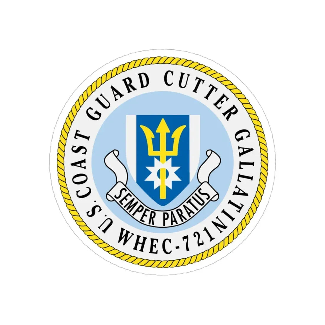US Coast Guard Cutter Gallatin WHEC 721 (U.S. Coast Guard) Transparent STICKER Die-Cut Vinyl Decal 4 Inch - The Sticker Space