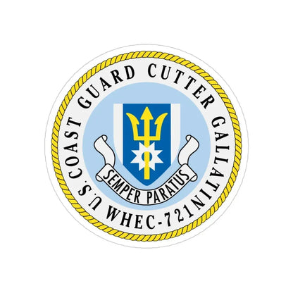 US Coast Guard Cutter Gallatin WHEC 721 (U.S. Coast Guard) Transparent STICKER Die-Cut Vinyl Decal 5 Inch - The Sticker Space