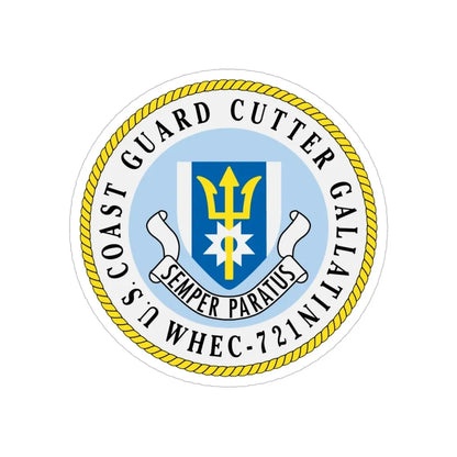 US Coast Guard Cutter Gallatin WHEC 721 (U.S. Coast Guard) Transparent STICKER Die-Cut Vinyl Decal 5 Inch - The Sticker Space