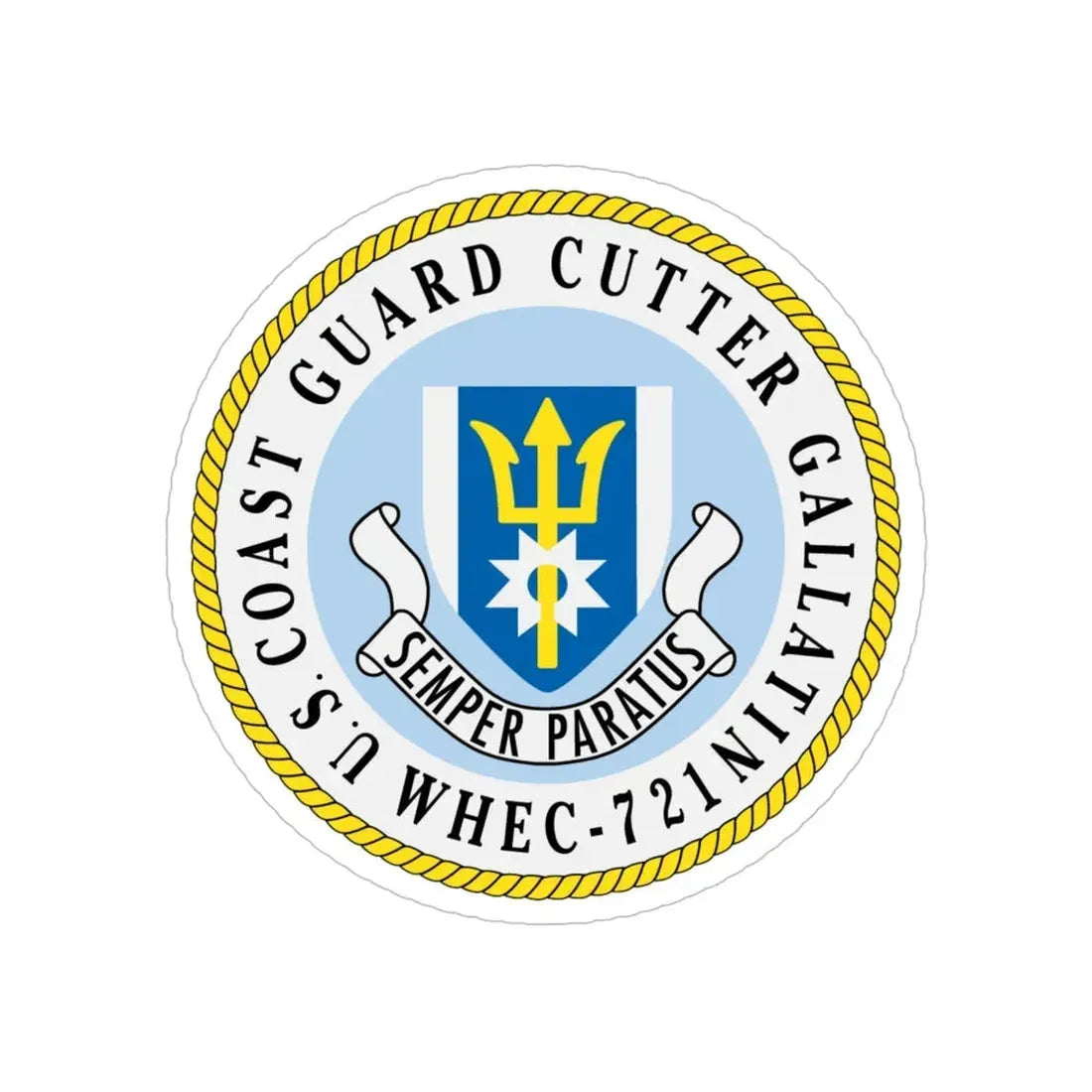 US Coast Guard Cutter Gallatin WHEC 721 (U.S. Coast Guard) Transparent STICKER Die-Cut Vinyl Decal 6 Inch - The Sticker Space