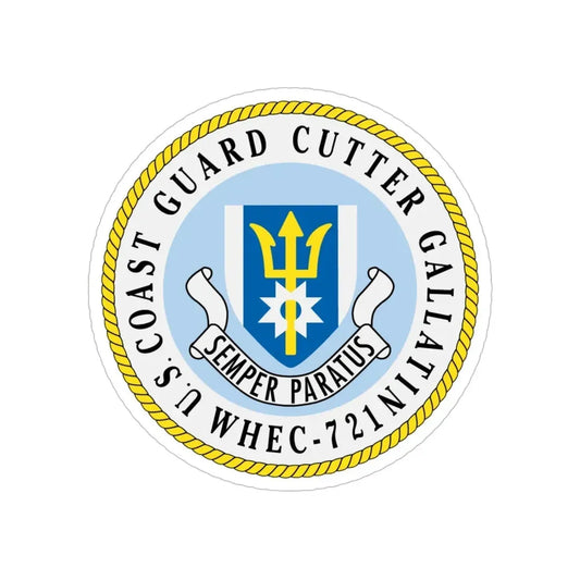 US Coast Guard Cutter Gallatin WHEC 721 (U.S. Coast Guard) Transparent STICKER Die-Cut Vinyl Decal 6 Inch - The Sticker Space