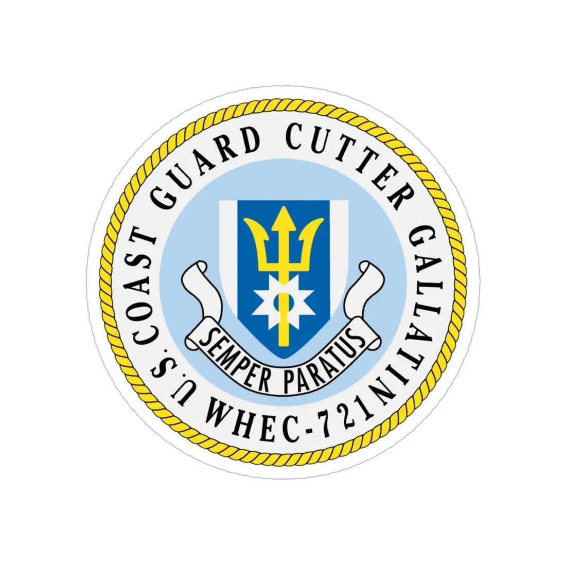 US Coast Guard Cutter Gallatin WHEC 721 (U.S. Coast Guard) Transparent STICKER Die-Cut Vinyl Decal 6 Inch - The Sticker Space