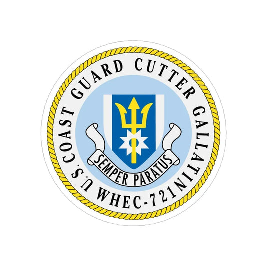 US Coast Guard Cutter Gallatin WHEC 721 (U.S. Coast Guard) Transparent STICKER Die-Cut Vinyl Decal 6 Inch - The Sticker Space