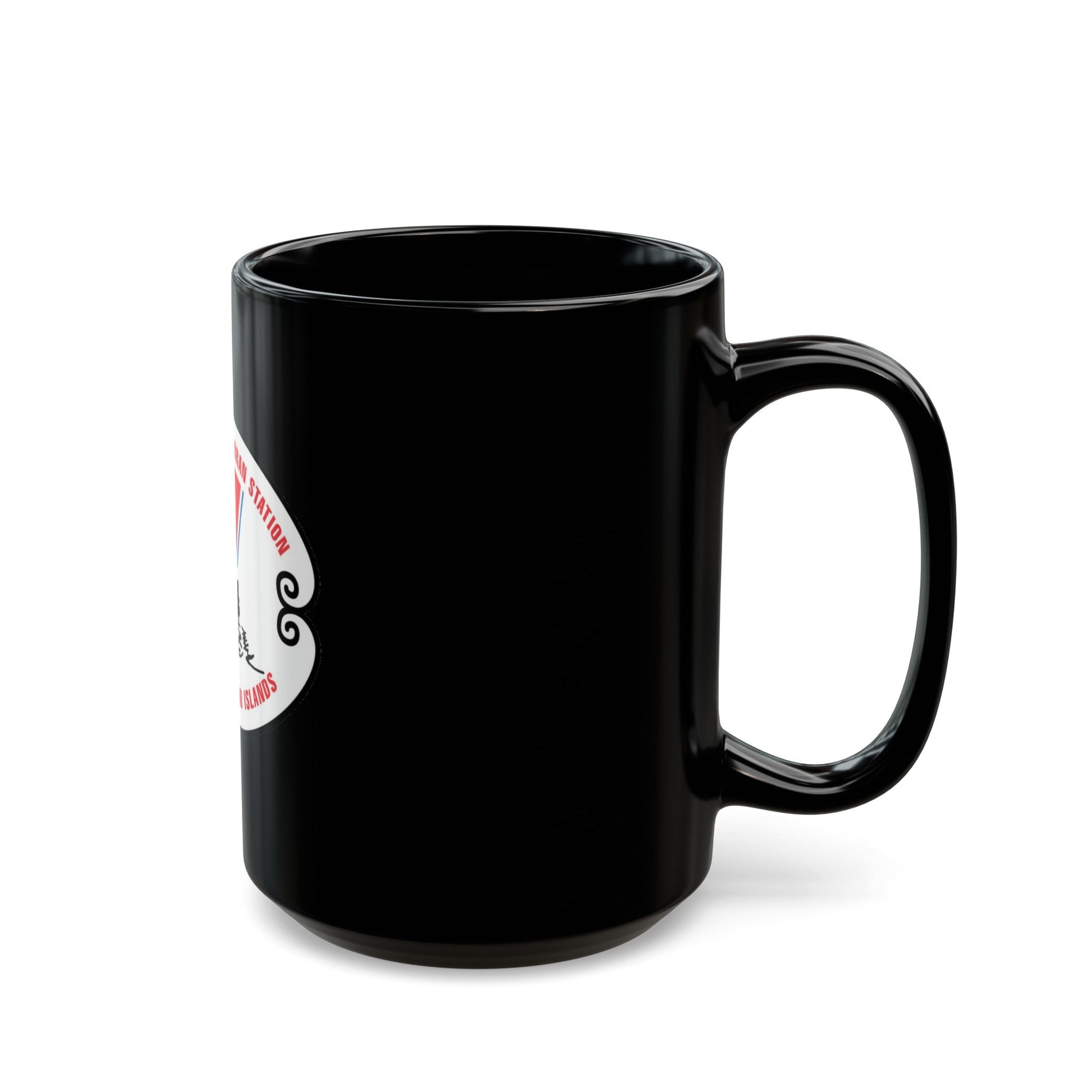 US Coast Guard Loran Station (U.S. Coast Guard) Black Coffee Mug-The Sticker Space