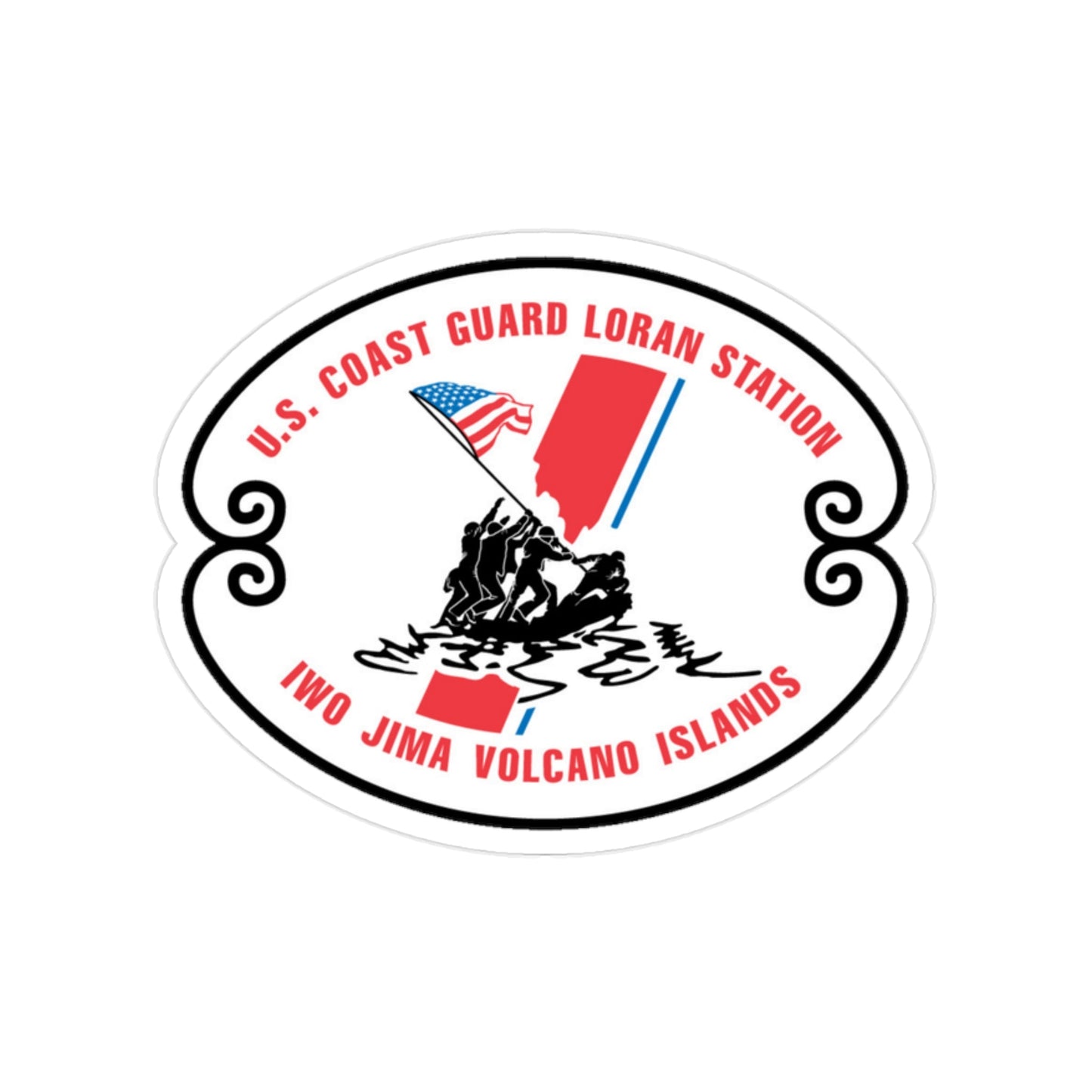 US Coast Guard Loran Station (U.S. Coast Guard) Transparent STICKER Die-Cut Vinyl Decal-2 Inch-The Sticker Space