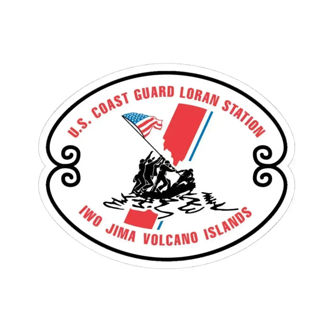US Coast Guard Loran Station (U.S. Coast Guard) STICKER Vinyl Kiss-Cut Decal 4 Inch White - The Sticker Space