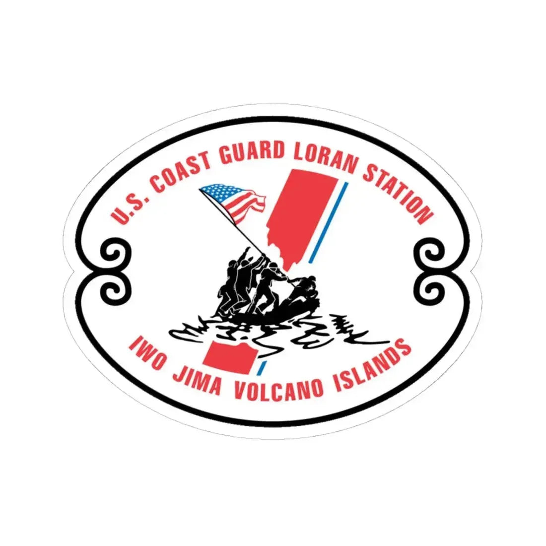 US Coast Guard Loran Station (U.S. Coast Guard) STICKER Vinyl Kiss-Cut Decal 4 Inch White - The Sticker Space