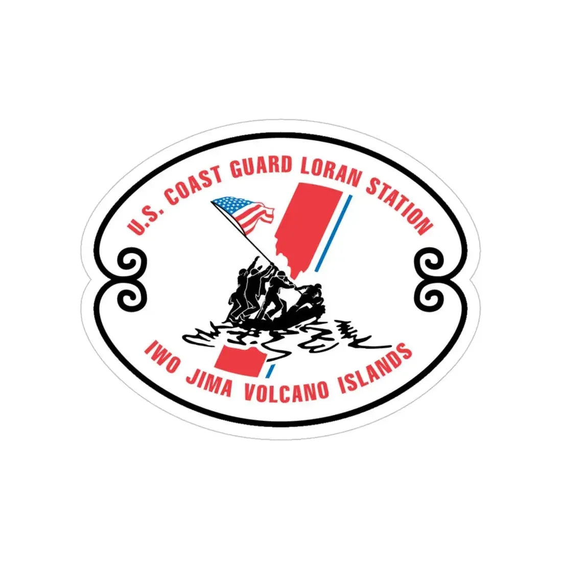 US Coast Guard Loran Station (U.S. Coast Guard) Transparent STICKER Die-Cut Vinyl Decal 4 Inch - The Sticker Space