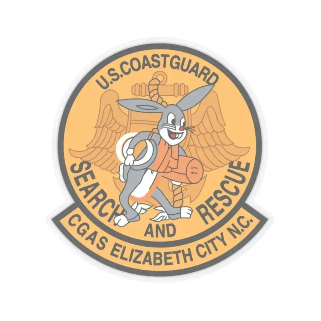 US Coast Guard Search And Rescue (U.S. Coast Guard) STICKER Vinyl Kiss-Cut Decal 2 Inch Transparent - The Sticker Space