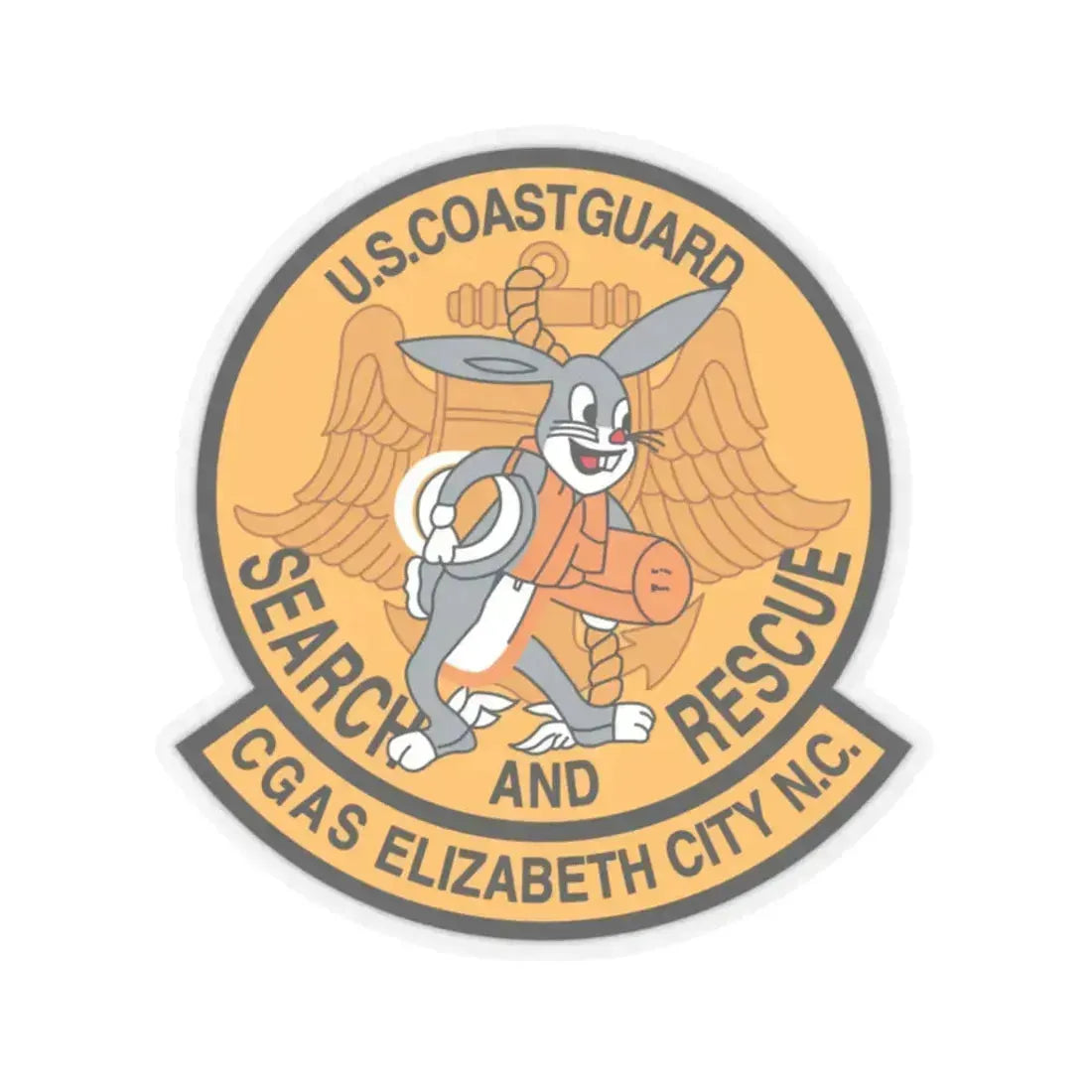 US Coast Guard Search And Rescue (U.S. Coast Guard) STICKER Vinyl Kiss-Cut Decal 2 Inch Transparent - The Sticker Space