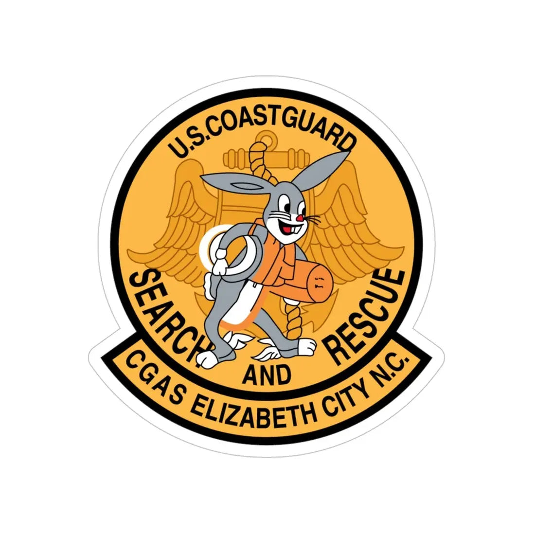 US Coast Guard Search And Rescue (U.S. Coast Guard) Transparent STICKER Die-Cut Vinyl Decal 4 Inch - The Sticker Space
