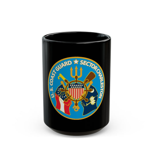 US Coast Guard Sector Charleston (U.S. Coast Guard) Black Coffee Mug-15oz-The Sticker Space