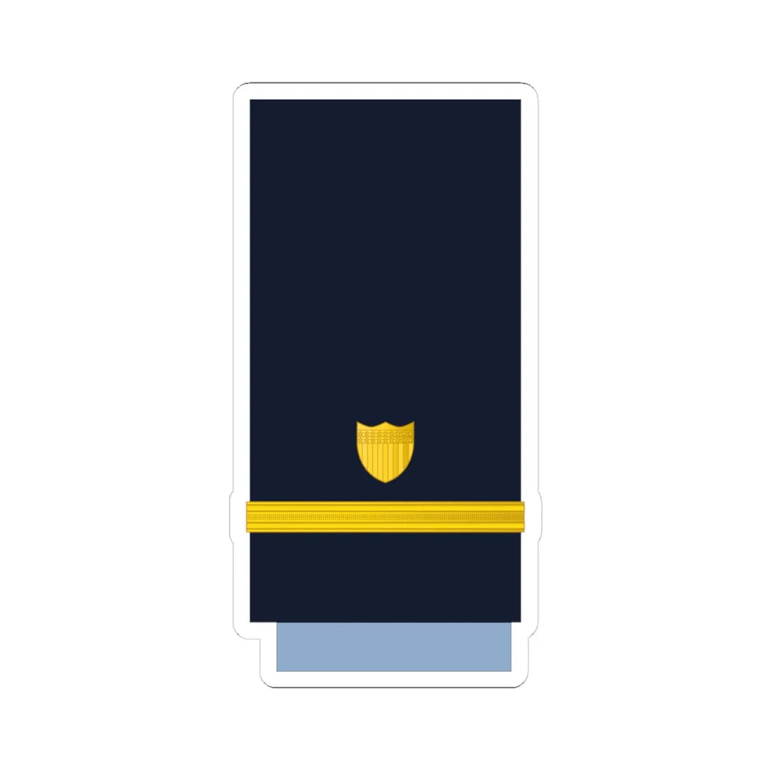 US CoastGuard O1 (United States) (Military Rank) STICKER Vinyl Kiss-Cut Decal 4 Inch White - The Sticker Space