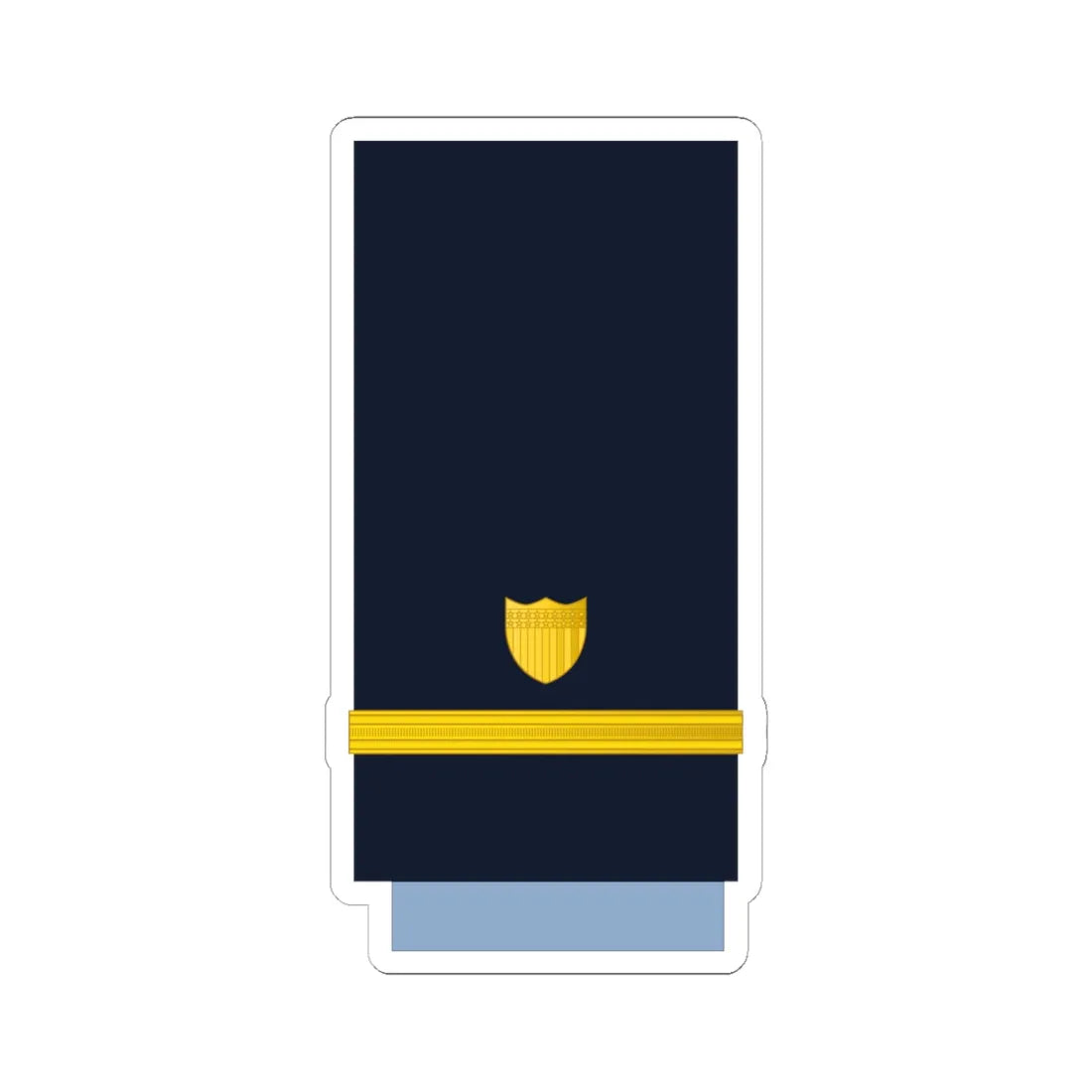 US CoastGuard O1 (United States) (Military Rank) STICKER Vinyl Kiss-Cut Decal 6 Inch White - The Sticker Space