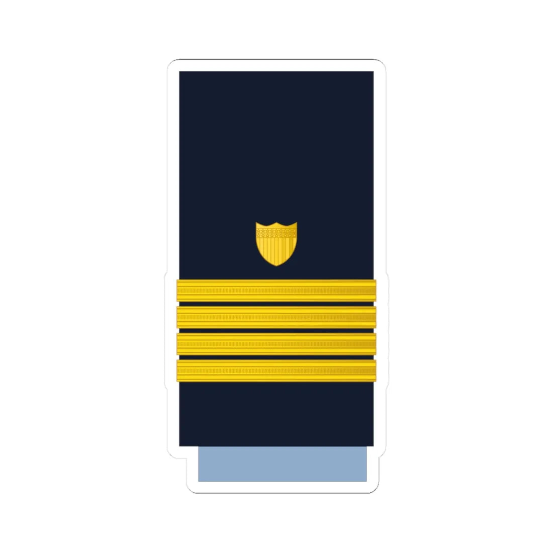 US CoastGuard O6 (United States) (Military Rank) STICKER Vinyl Kiss-Cut Decal 3 Inch White - The Sticker Space