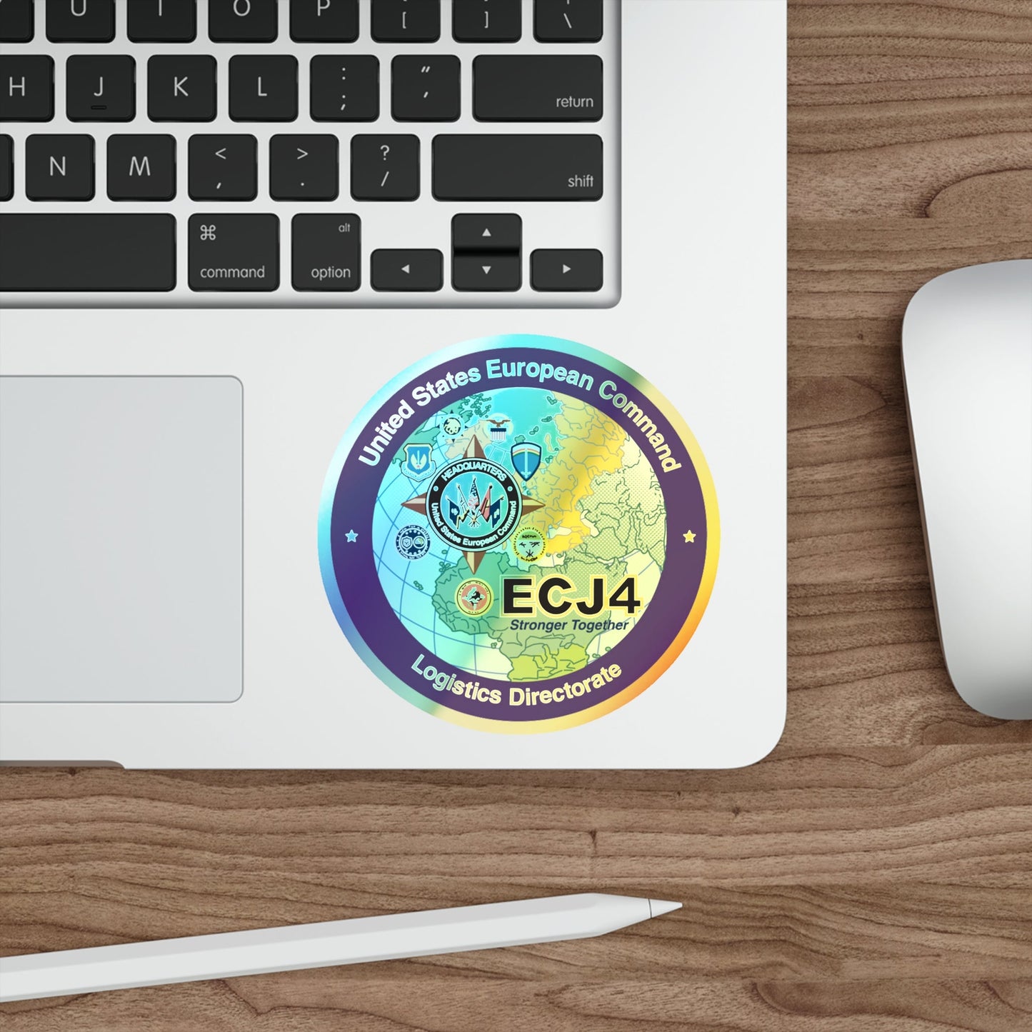 US European Command EC542 (U.S. Navy) Holographic STICKER Die-Cut Vinyl Decal-The Sticker Space