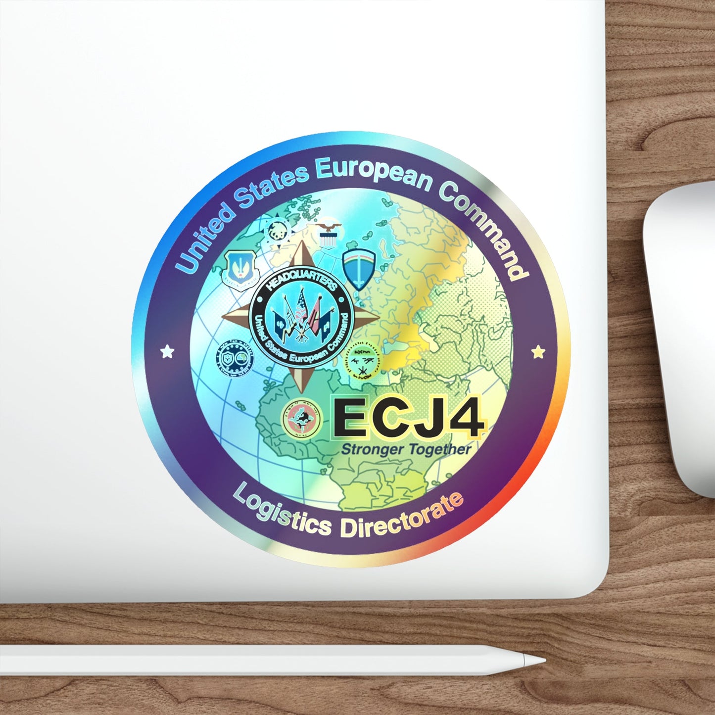 US European Command EC542 (U.S. Navy) Holographic STICKER Die-Cut Vinyl Decal-The Sticker Space