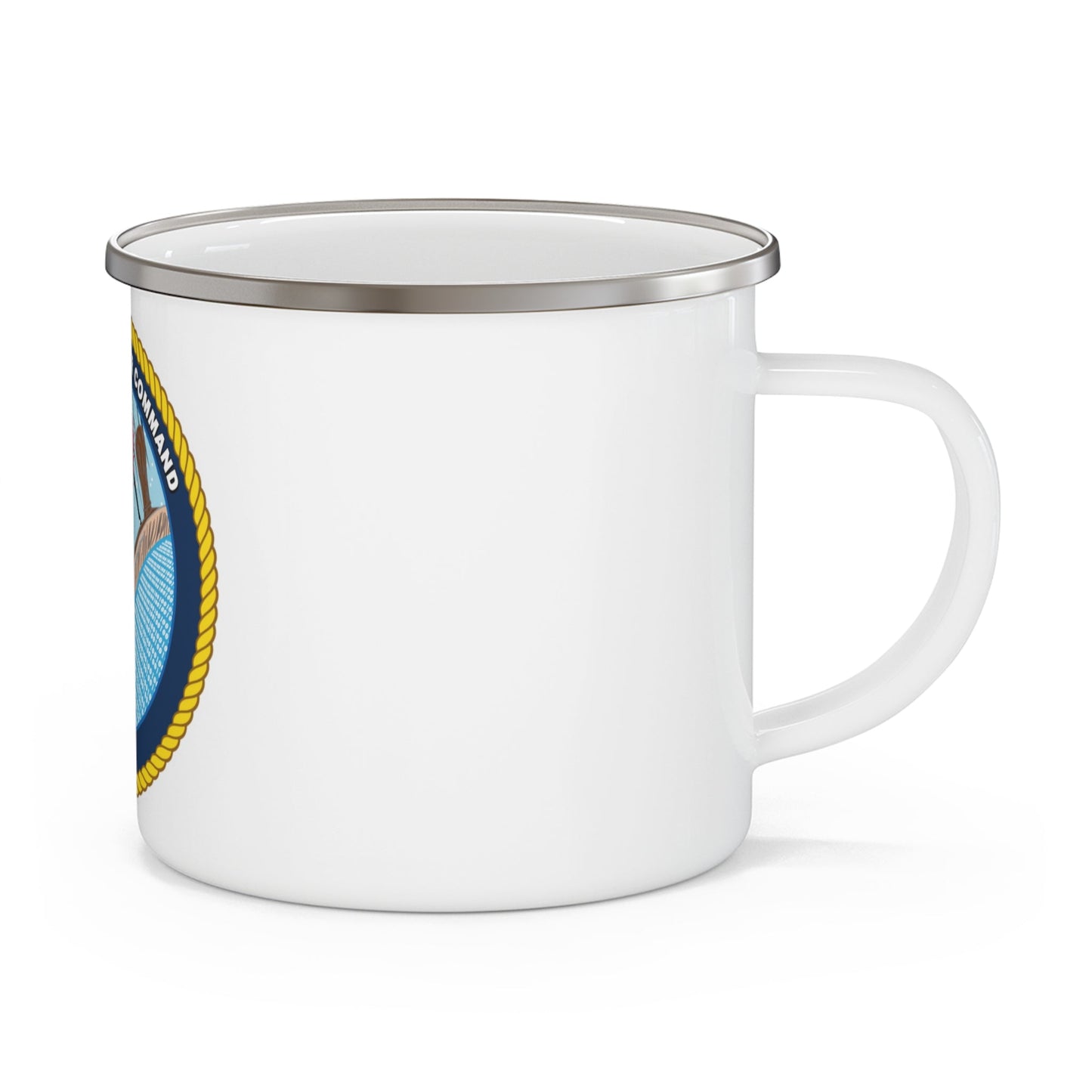 US Fleet Cyber Command (U.S. Navy) Enamel Mug 12oz-12oz-The Sticker Space