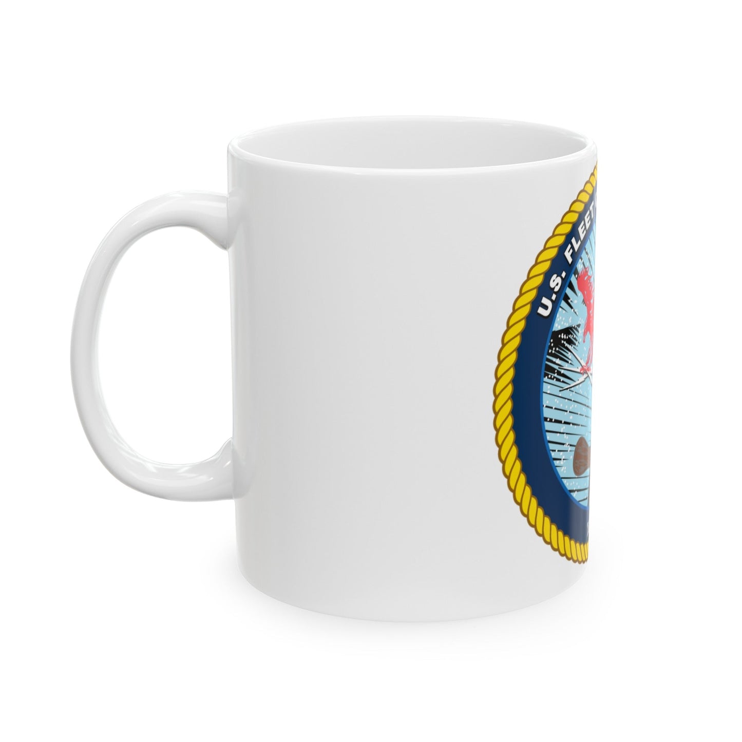 US Fleet Cyber Command (U.S. Navy) White Coffee Mug-The Sticker Space