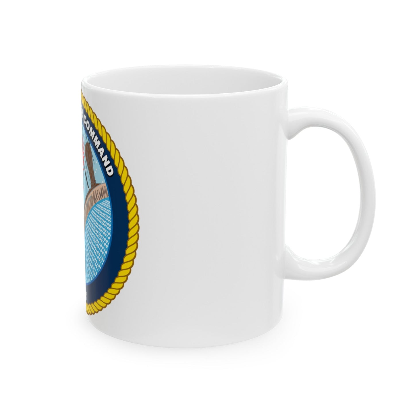 US Fleet Cyber Command (U.S. Navy) White Coffee Mug-The Sticker Space