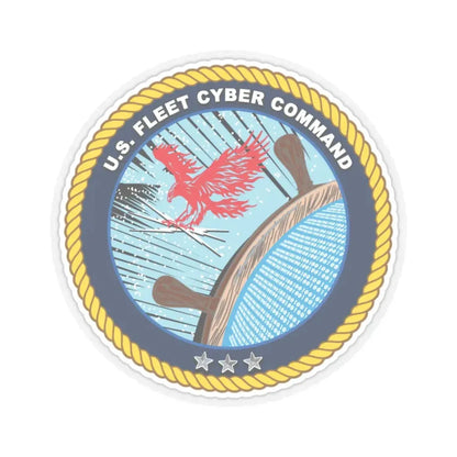 US Fleet Cyber Command (U.S. Navy) STICKER Vinyl Kiss-Cut Decal 3 Inch Transparent - The Sticker Space