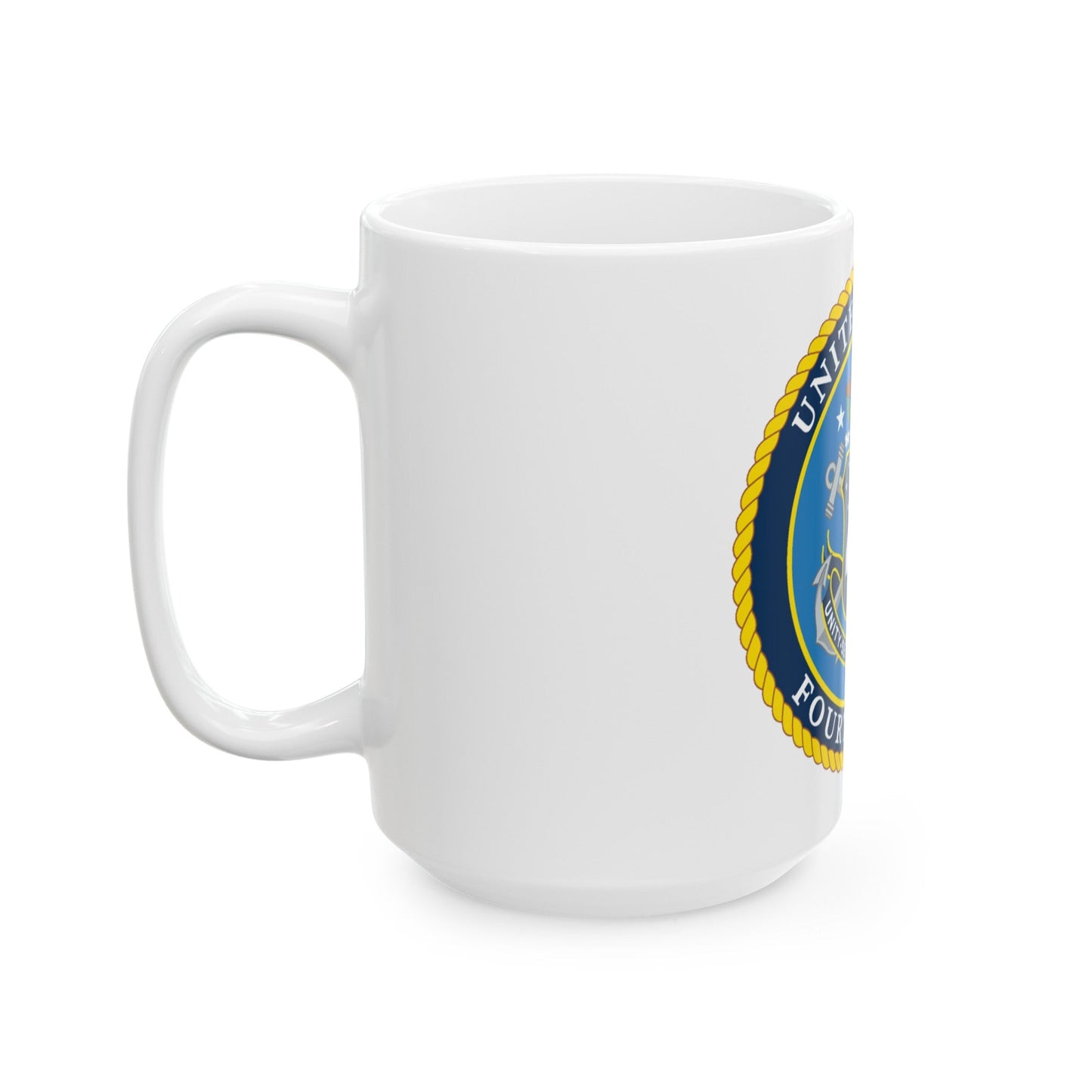 US Fourth Fleet (U.S. Navy) White Coffee Mug-The Sticker Space