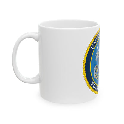 US Fourth Fleet (U.S. Navy) White Coffee Mug-The Sticker Space