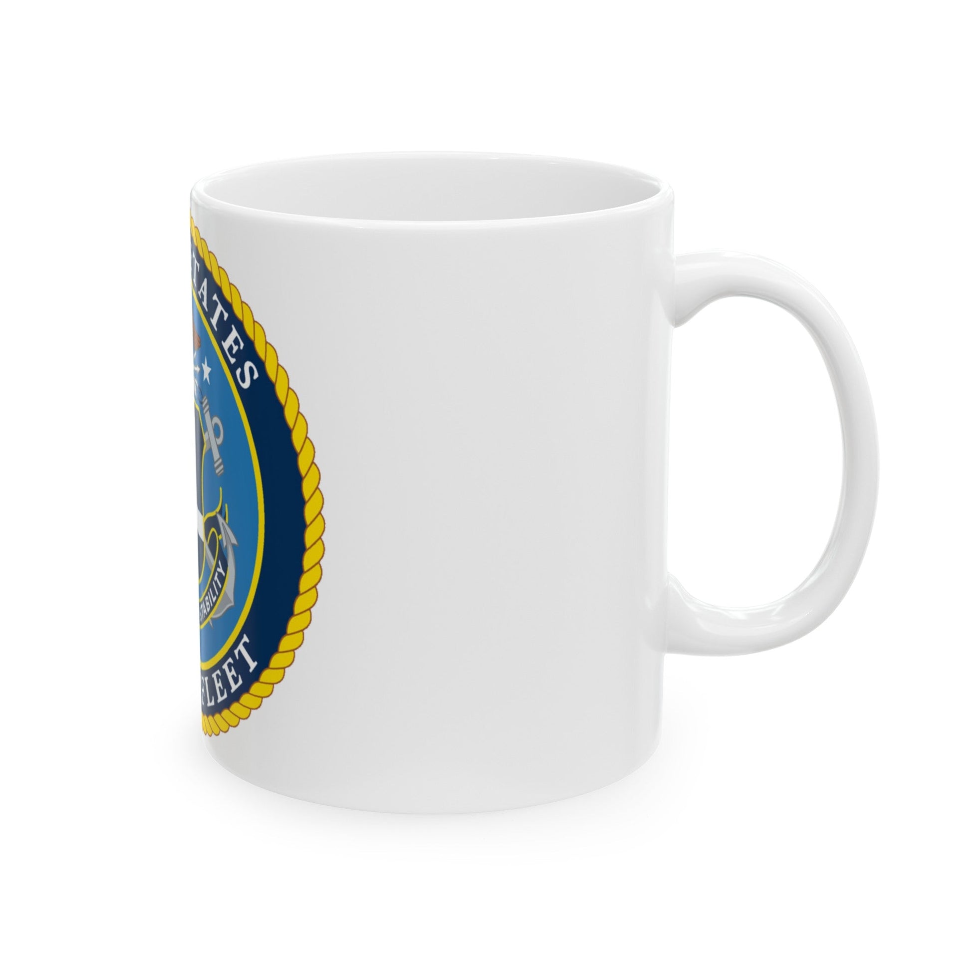 US Fourth Fleet (U.S. Navy) White Coffee Mug-The Sticker Space