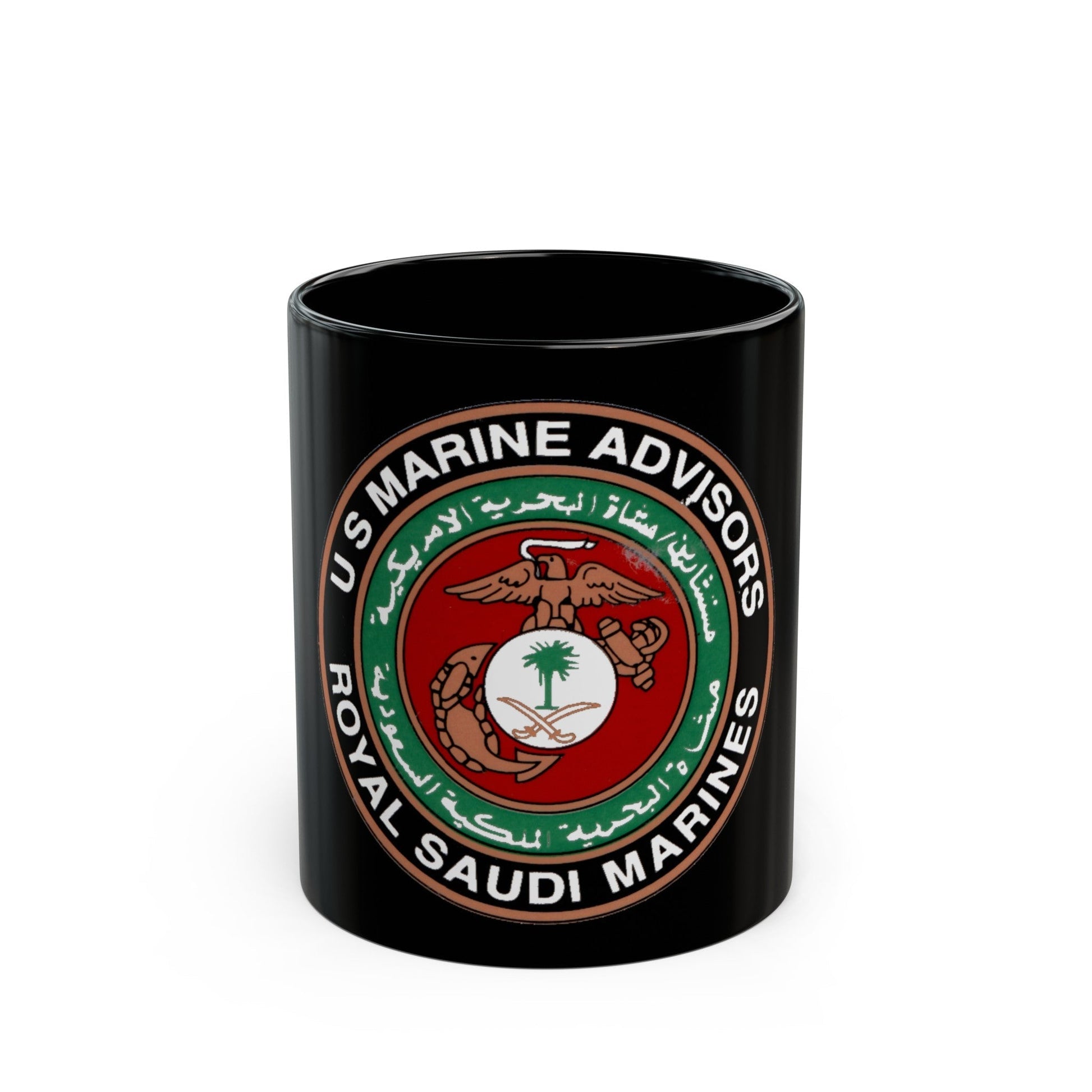 US Marine Ad Royal Saudi Marines (USMC) Black Coffee Mug-11oz-The Sticker Space