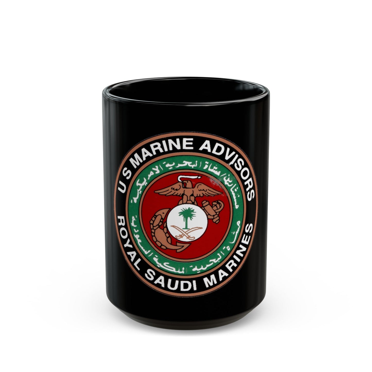 US Marine Ad Royal Saudi Marines (USMC) Black Coffee Mug-15oz-The Sticker Space