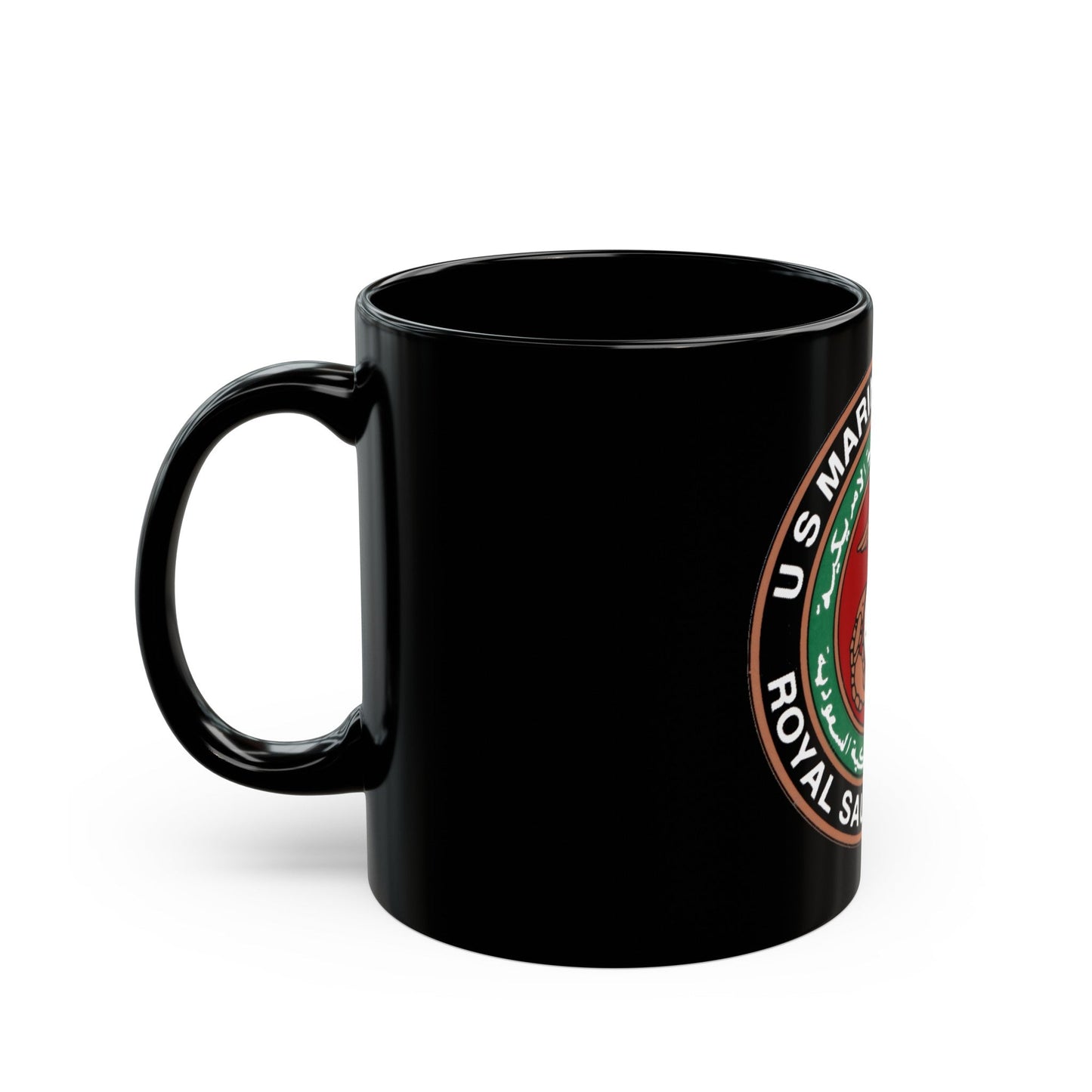 US Marine Ad Royal Saudi Marines (USMC) Black Coffee Mug-The Sticker Space