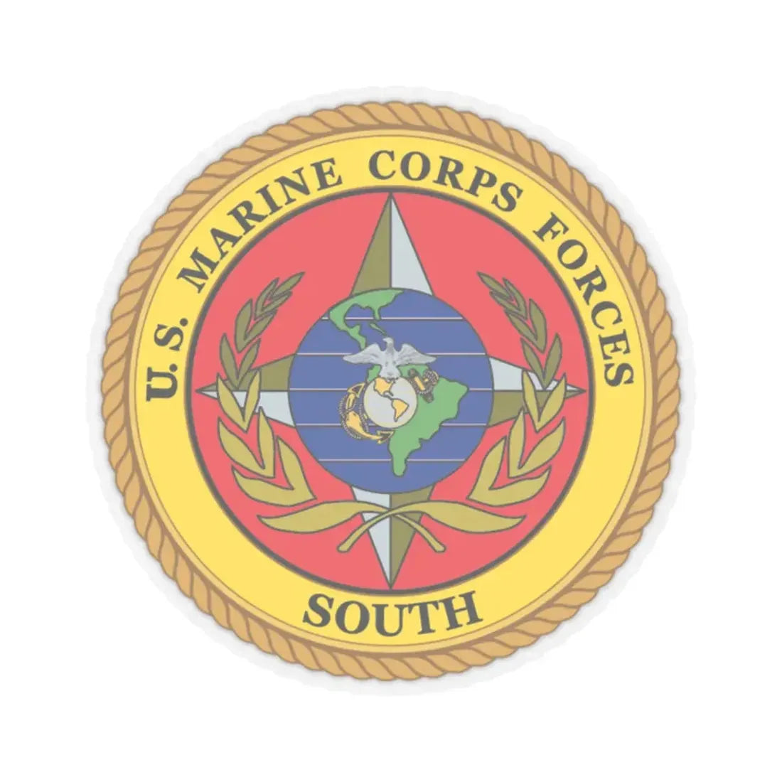 US Marine Corp Forces South (USMC) STICKER Vinyl Kiss-Cut Decal 2 Inch Transparent - The Sticker Space