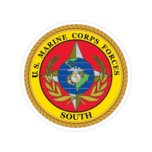 US Marine Corp Forces South (USMC) Transparent STICKER Die-Cut Vinyl Decal 6 Inch - The Sticker Space