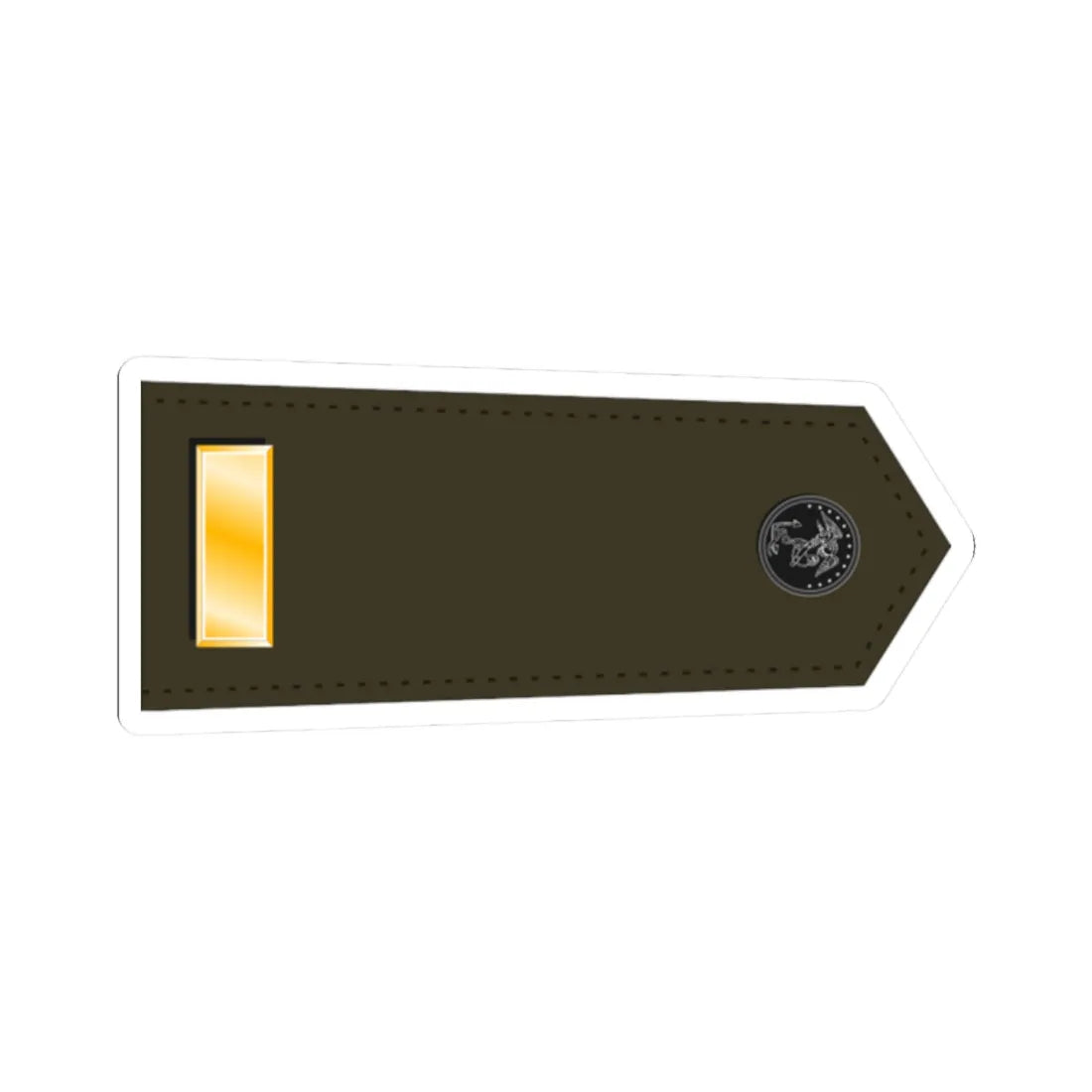 US Marine O1 shoulderboard (United States) (Military Rank) STICKER Vinyl Kiss-Cut Decal 2 Inch White - The Sticker Space