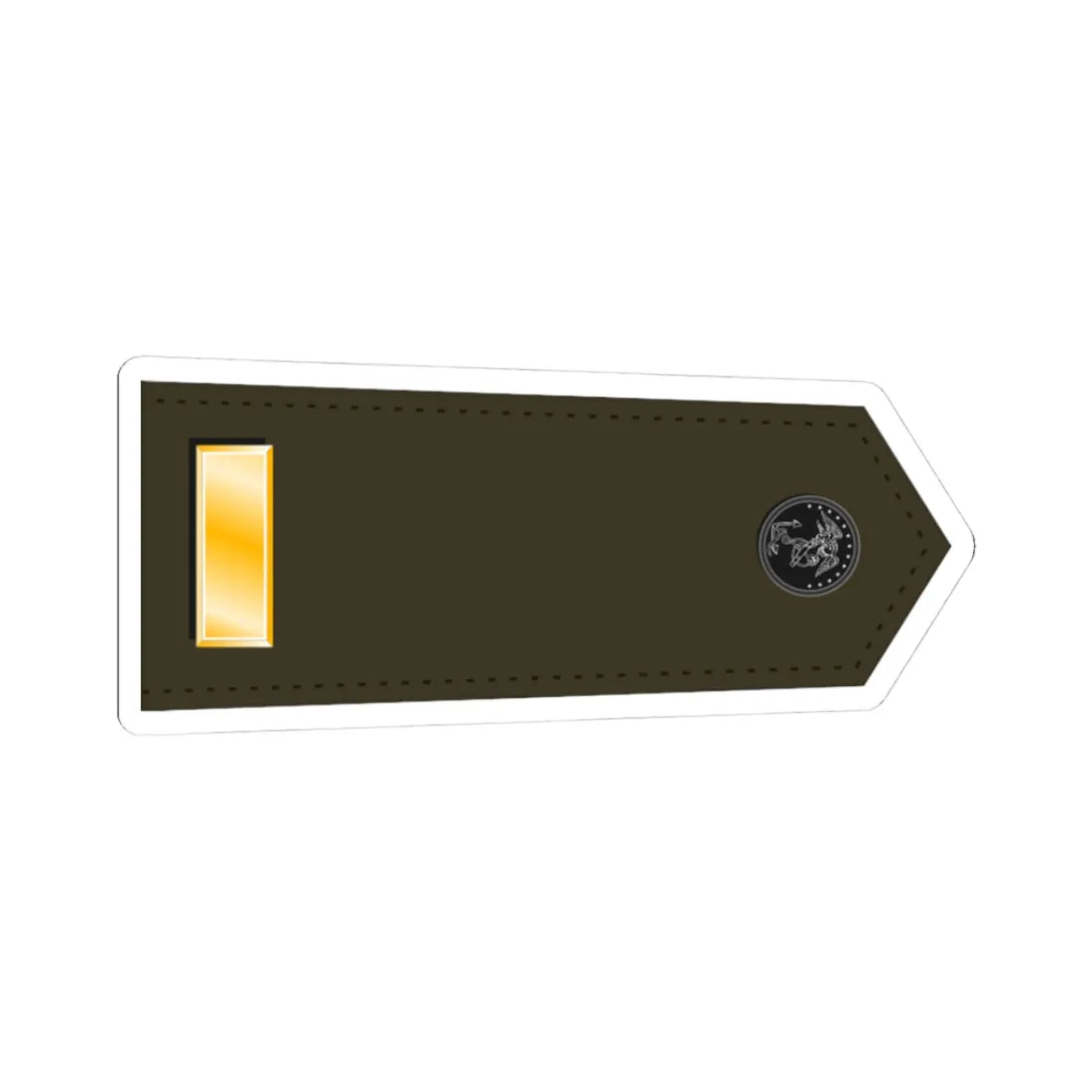 US Marine O1 shoulderboard (United States) (Military Rank) STICKER Vinyl Kiss-Cut Decal 3 Inch White - The Sticker Space