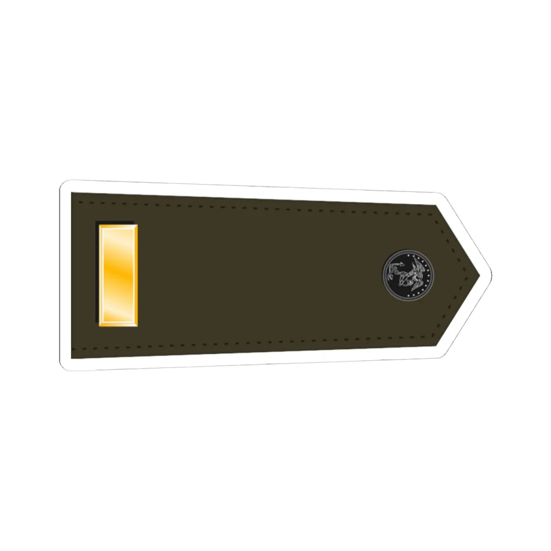 US Marine O1 shoulderboard (United States) (Military Rank) STICKER Vinyl Kiss-Cut Decal 4 Inch White - The Sticker Space