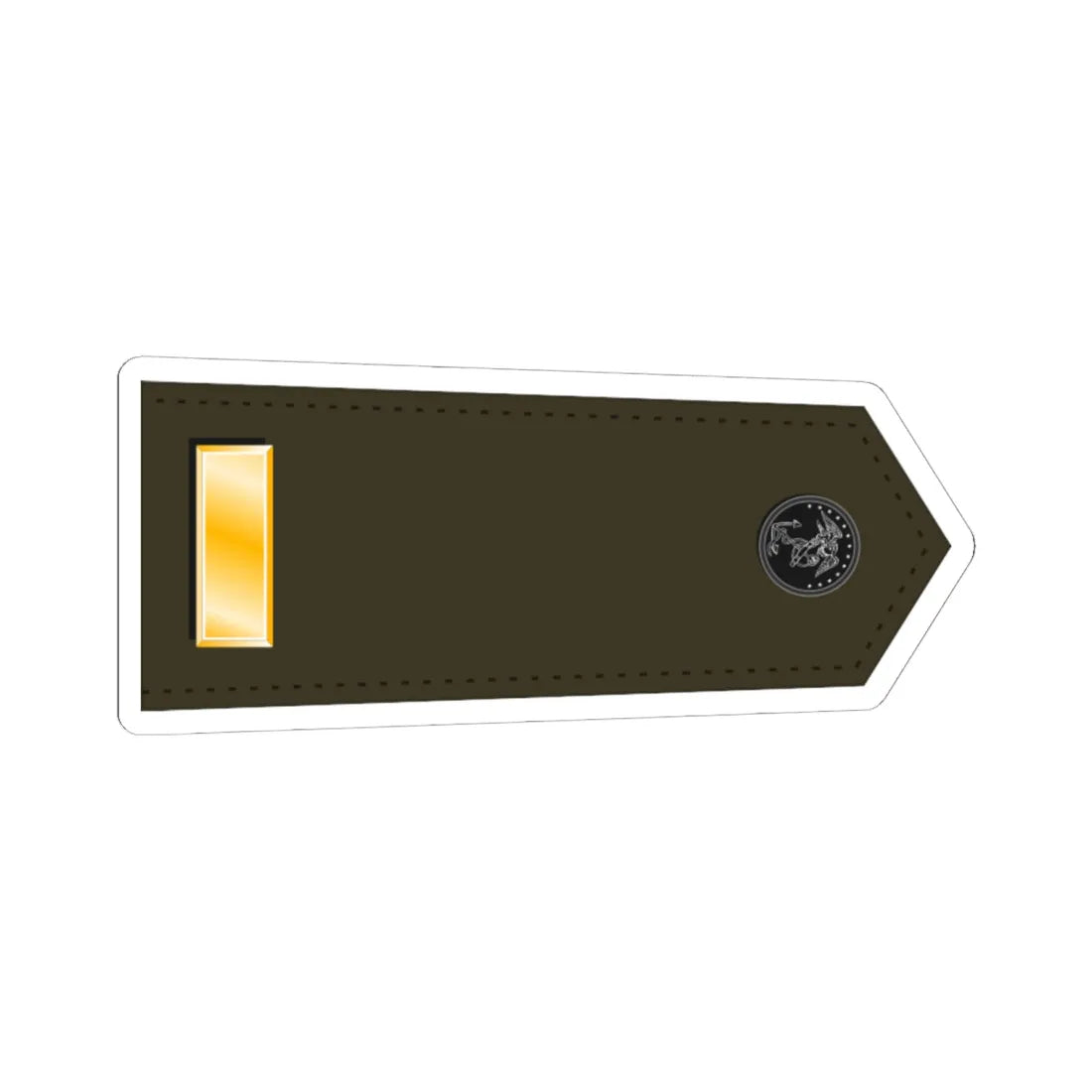 US Marine O1 shoulderboard (United States) (Military Rank) STICKER Vinyl Kiss-Cut Decal 6 Inch White - The Sticker Space