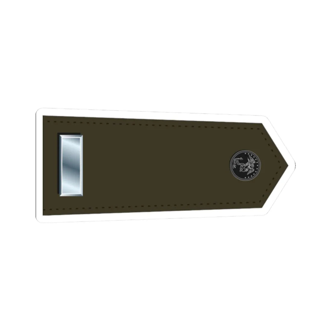 US Marine O2 shoulderboard (United States) (Military Rank) STICKER Vinyl Kiss-Cut Decal 2 Inch White - The Sticker Space