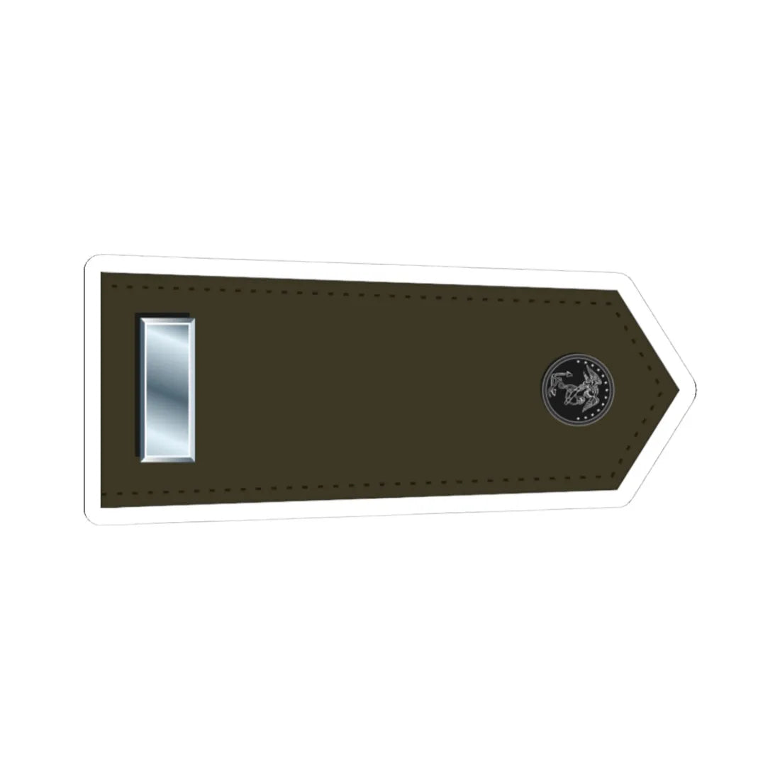 US Marine O2 shoulderboard (United States) (Military Rank) STICKER Vinyl Kiss-Cut Decal 3 Inch White - The Sticker Space