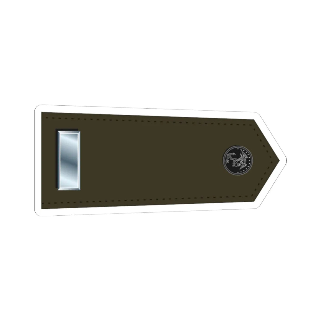 US Marine O2 shoulderboard (United States) (Military Rank) STICKER Vinyl Kiss-Cut Decal 4 Inch White - The Sticker Space