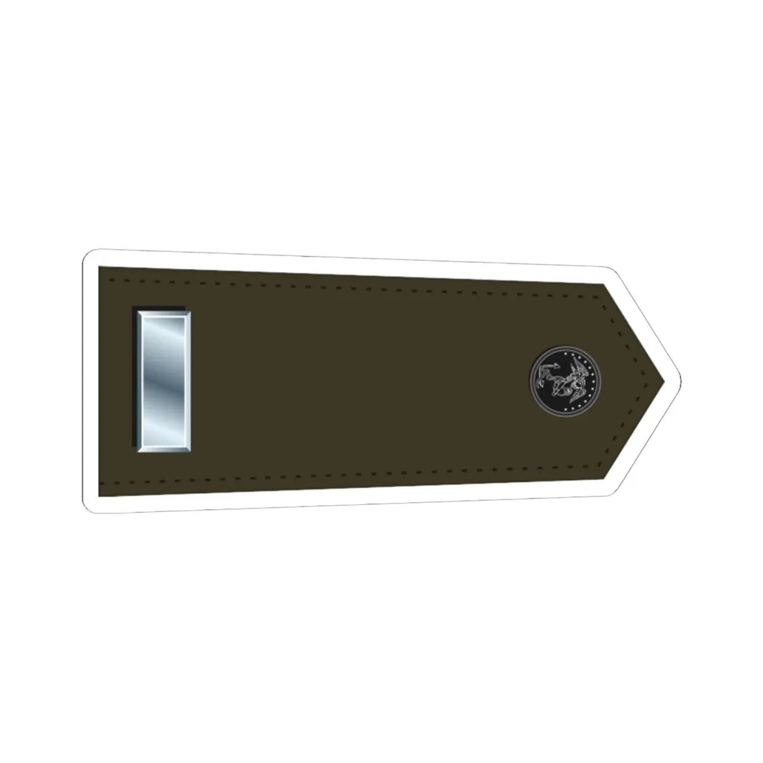 US Marine O2 shoulderboard (United States) (Military Rank) STICKER Vinyl Kiss-Cut Decal 6 Inch White - The Sticker Space