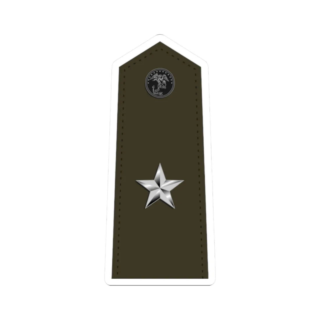 US Marine O7 shoulderboard vertical (United States) (Military Rank) STICKER Vinyl Kiss-Cut Decal 2 Inch White - The Sticker Space
