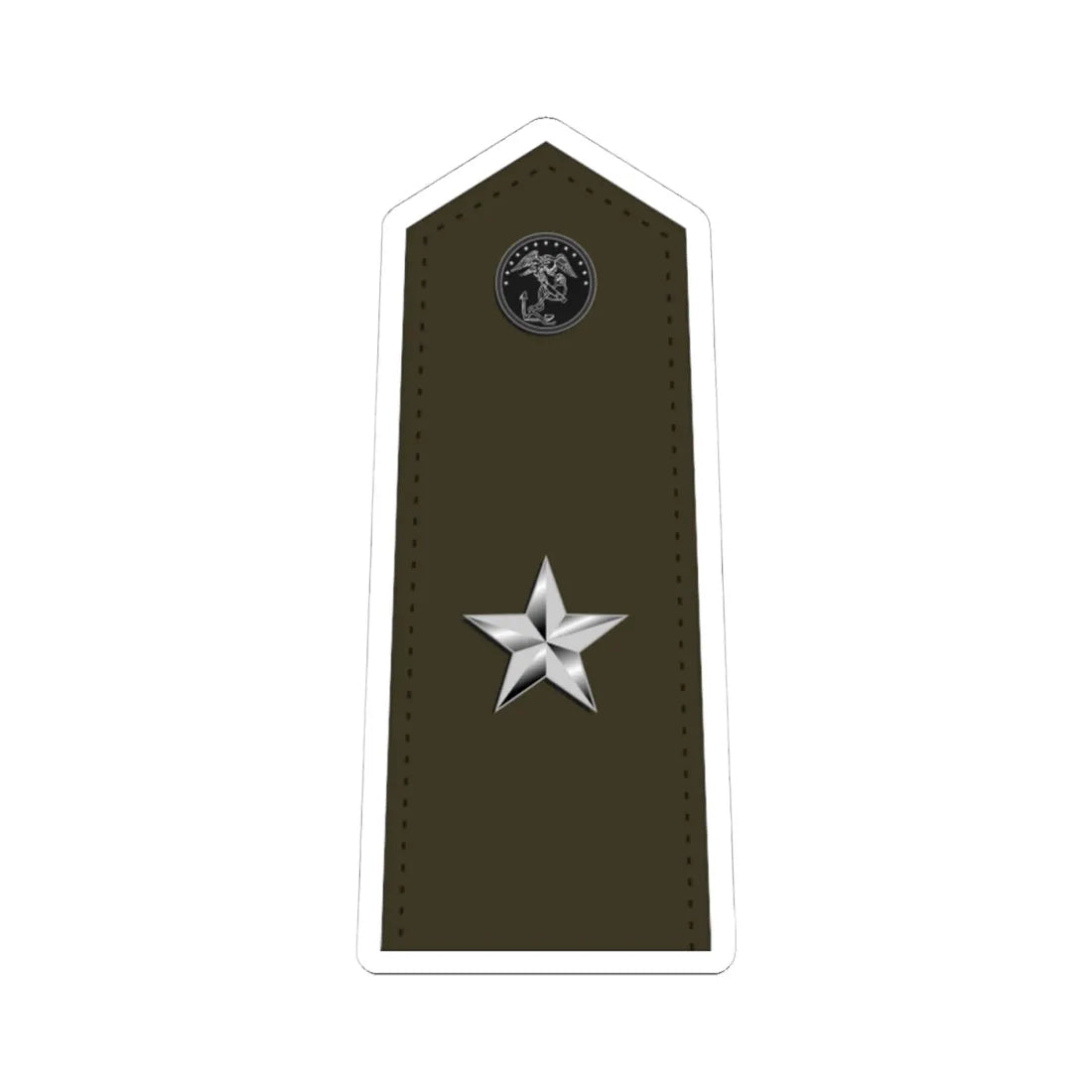US Marine O7 shoulderboard vertical (United States) (Military Rank) STICKER Vinyl Kiss-Cut Decal 4 Inch White - The Sticker Space