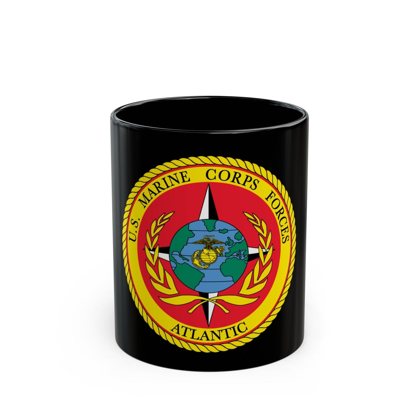 US Marines Corps Forces Atlantic (USMC) Black Coffee Mug-11oz-The Sticker Space