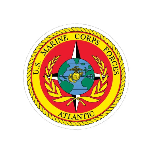 US Marines Corps Forces Atlantic (USMC) Transparent STICKER Die-Cut Vinyl Decal 6 Inch - The Sticker Space