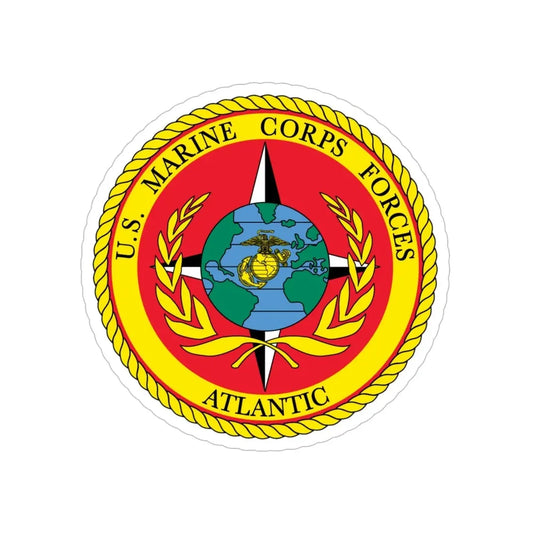 US Marines Corps Forces Atlantic (USMC) Transparent STICKER Die-Cut Vinyl Decal 6 Inch - The Sticker Space