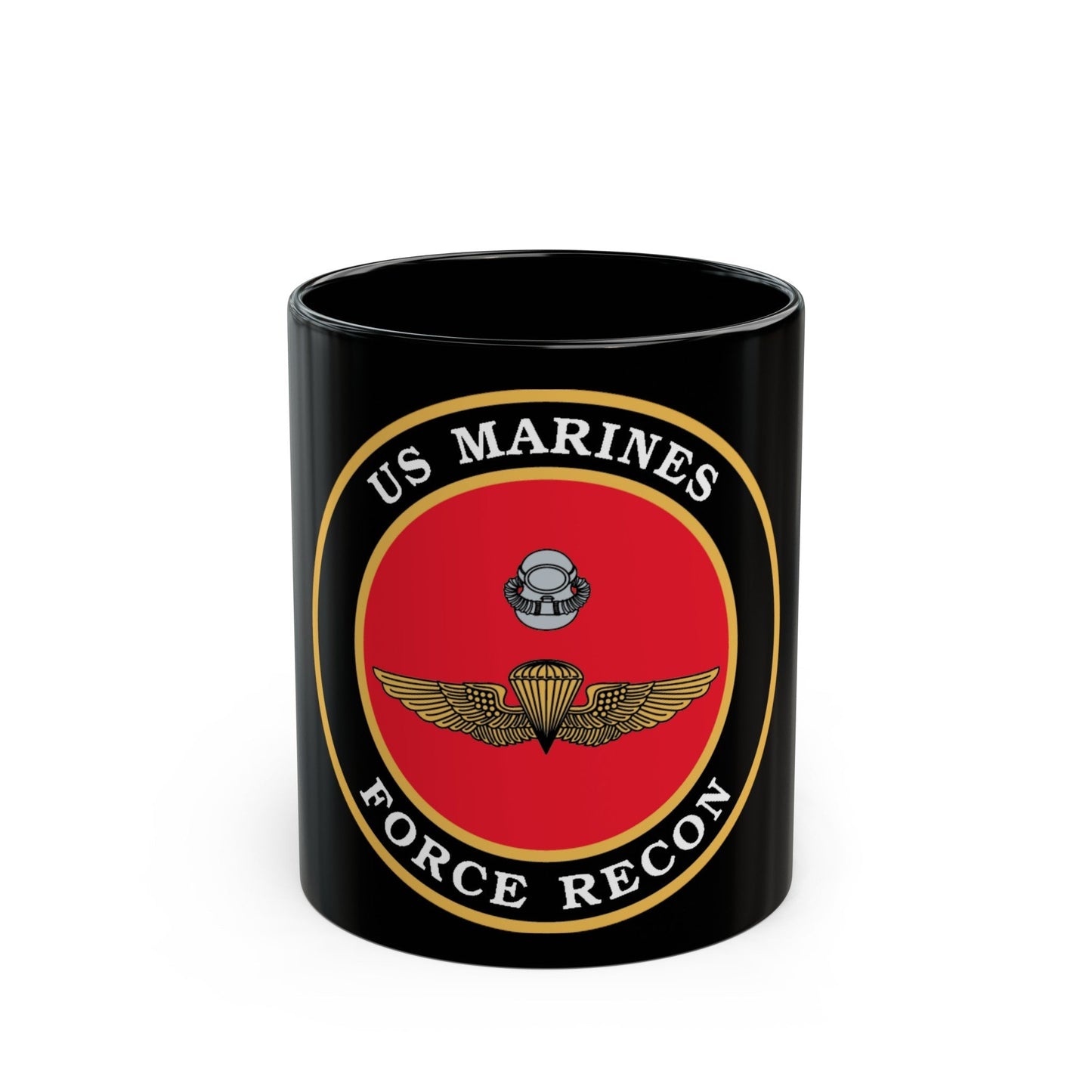 US Marines Force Recon (USMC) Black Coffee Mug-11oz-The Sticker Space