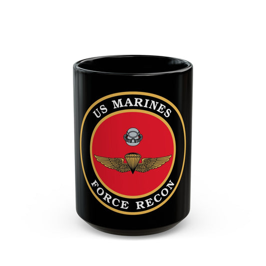 US Marines Force Recon (USMC) Black Coffee Mug-15oz-The Sticker Space