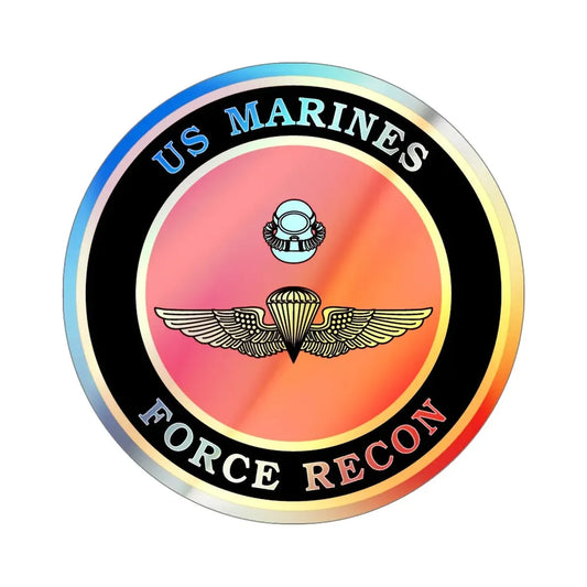 US Marines Force Recon (USMC) Holographic STICKER Die-Cut Vinyl Decal 6 Inch Holographic - The Sticker Space